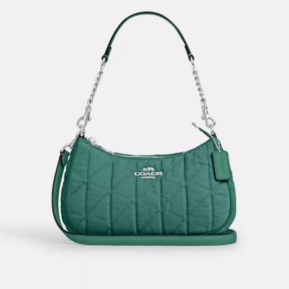 NWT Coach Teri Shoulder Bag/ Crossbody bag with silver hardware $398 retail